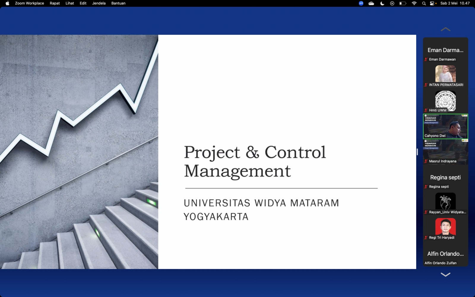 Himpunan Mahasiswa Teknik Industri UWM Selenggarakan Webinar Strategi Project Management
