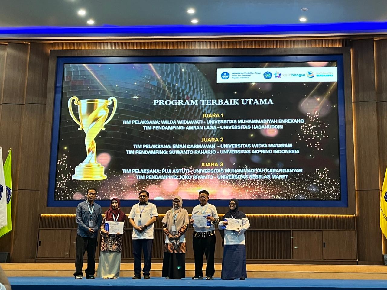 Tim UWM – UAI Raih Juara II Kosabangsa Grand Award Program Terbaik Utama